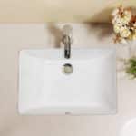 20-7/8" x 14-3/4" Undermount Trench Rectangle Bathroom Sink with Overflow UTR1813