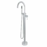 Timeless Floor Mounted Tub Filler with Hand Shower and Hose - Rough-in Valve Included TF200-BN - BRUSHED NICKEL