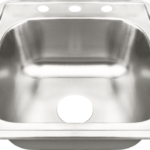 19" Top Mount D Series Single Bowl Kitchen/Bar Sink in Stainless Steel