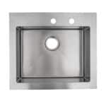 25" Top Mount Single Bowl Kitchen/Bar Sink with 3/4 Radius in Stainless Steel TMR2522