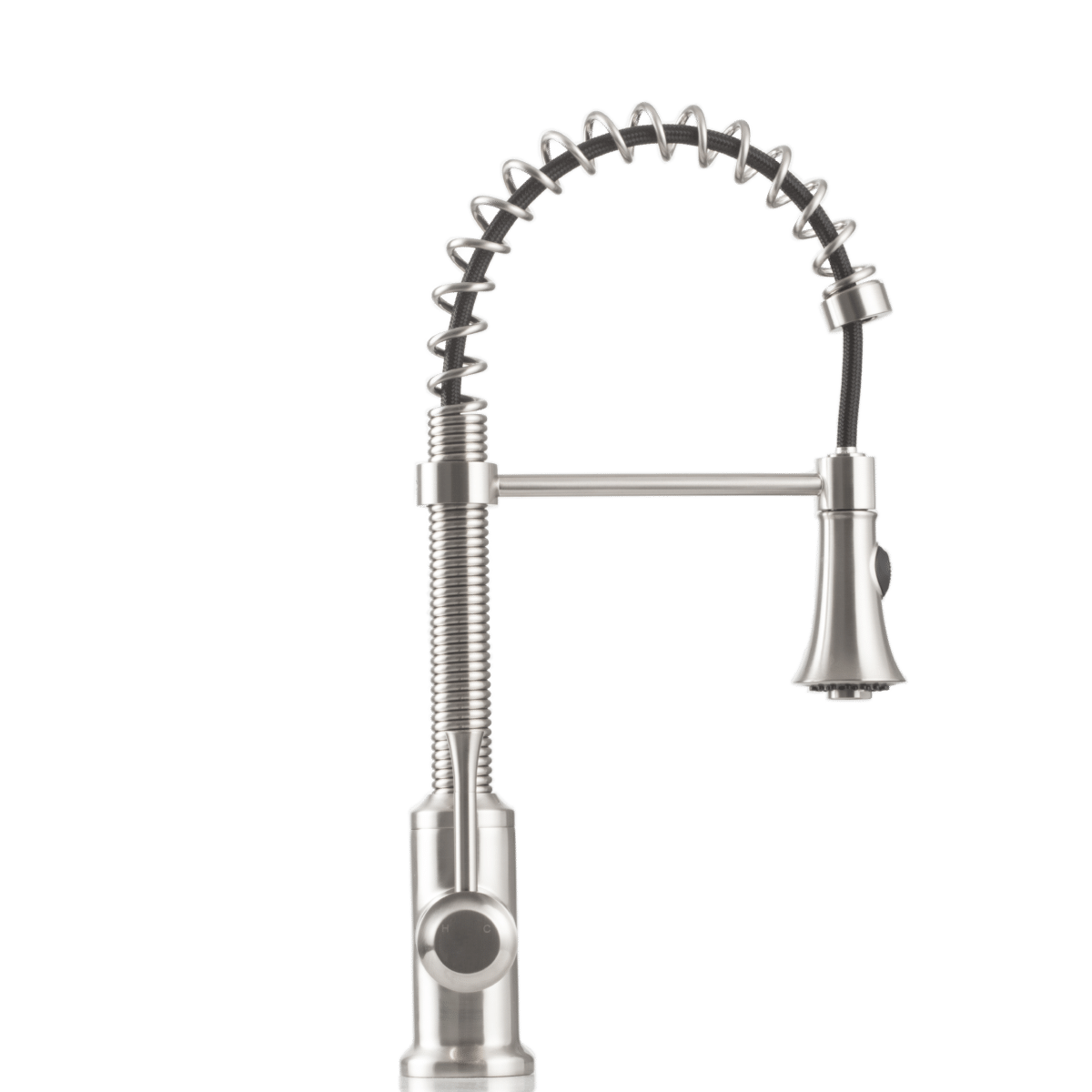 Brushed Nickel Coil Kitchen Faucet with Towel Bar KF1200BN