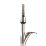 16" H Brushed Nickel High Arc Single Handle Pull-Down Kitchen Faucet KF1800