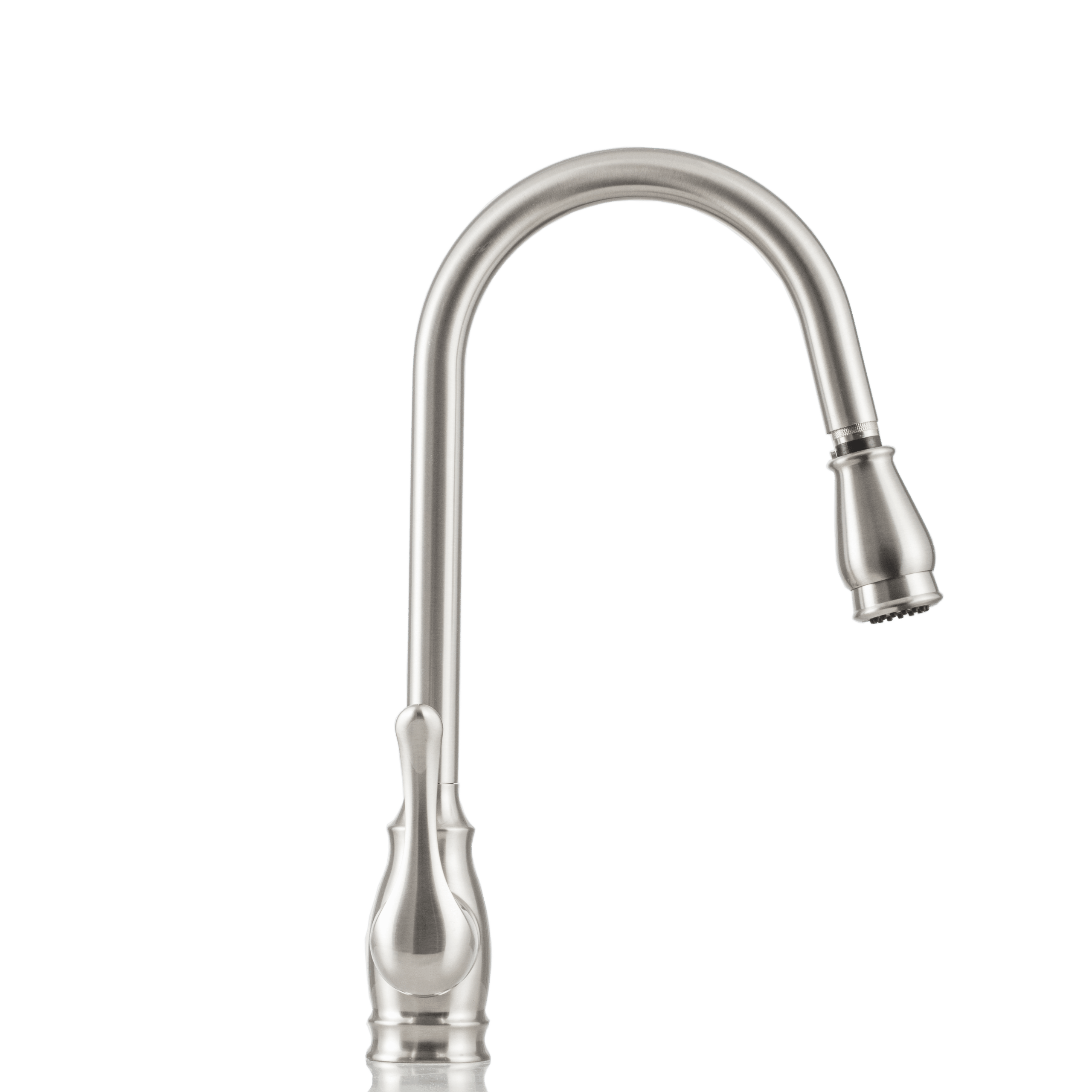 Brushed Nickel Traditional Style Pull Down Kitchen Faucet KF400-BN