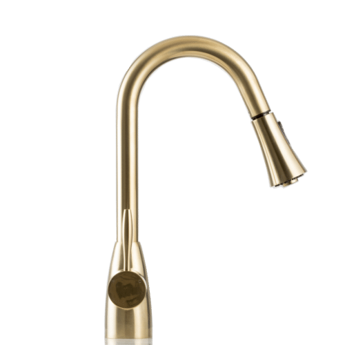 Gold Coil Spring Pull Down Kitchen Faucet Kf100g Strictly Sinks