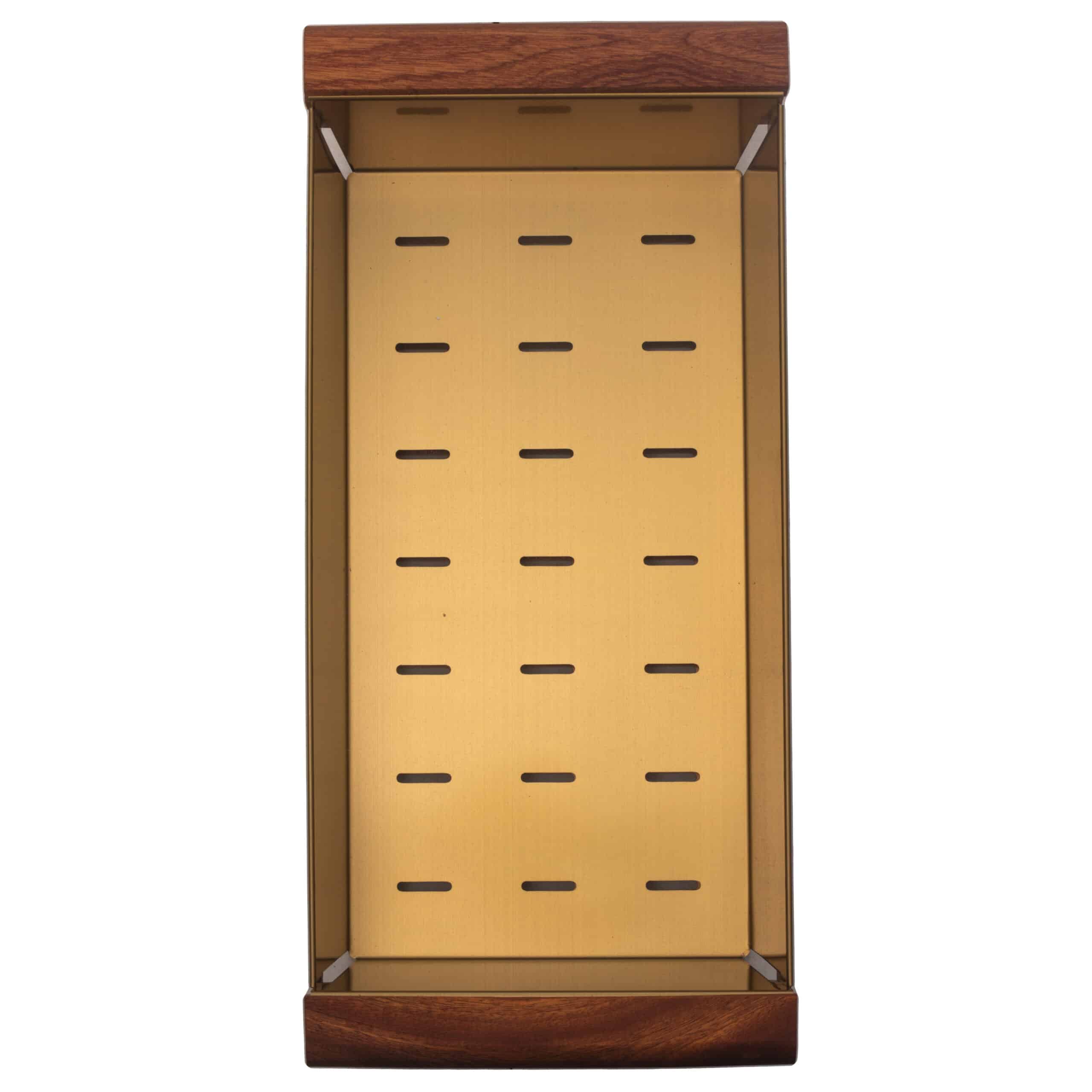 Gold Stainless Colander Overhead