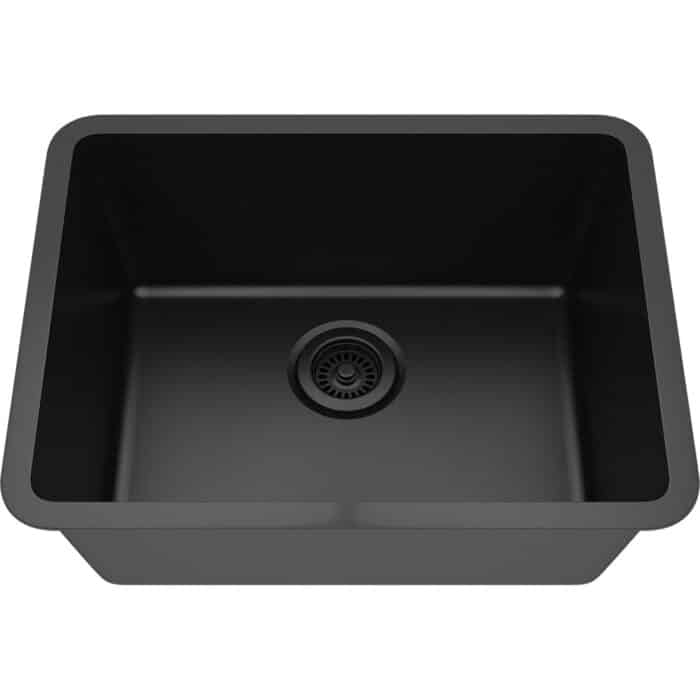 32 X 19 White Fireclay Dual Mount Kitchen Sink FCD3219   Q2318 Black Angled 1x1 Copy 700x700 