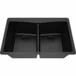 Top Mount Quartz Sink Double Equal Bowl - [Available in 5 Colors] - Q5050TM - Best Quartz Sink for Kitchens, Laundries and Bars