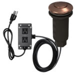 Universal Dual Outlet Air Switch Control Box with Push Button Kit for Garbage Disposals - (DOASCB)