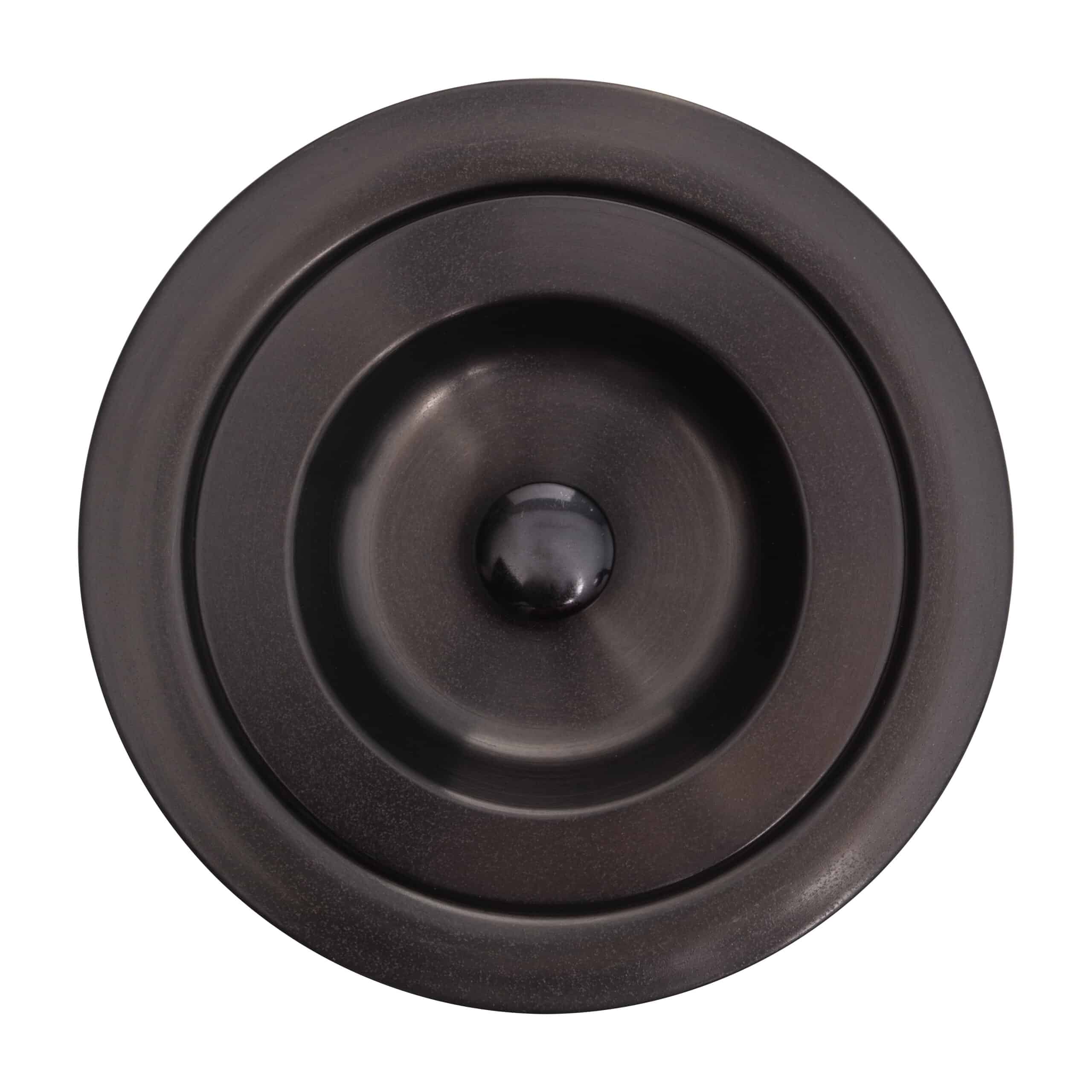 Black Stainless Steel Traditional Strainer Drain Closed