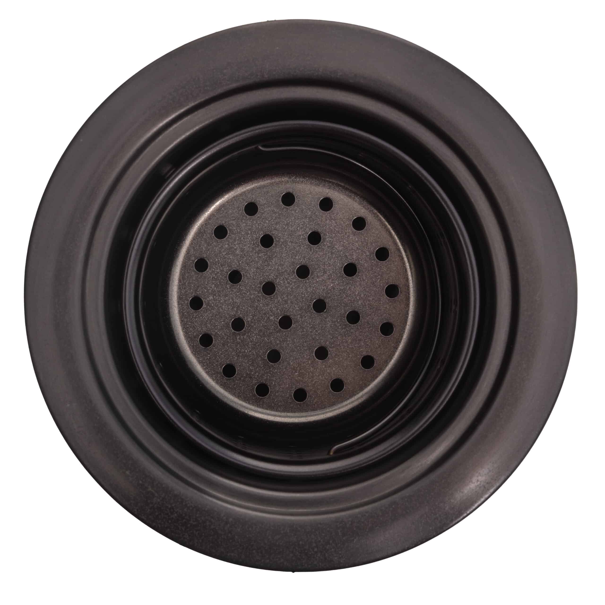 Black Stainless Steel Traditional Strainer Drain Open