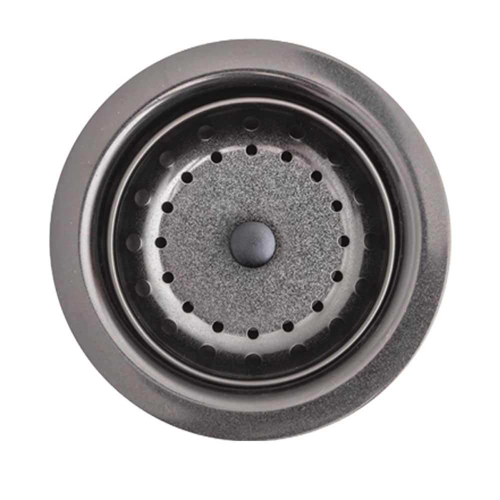 Black Round Strainer Drain and PullOut Stopper (RSDBLK)