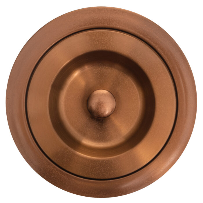 Copper Stainless Strainer Drain Assembly With Removable Basket & Lid