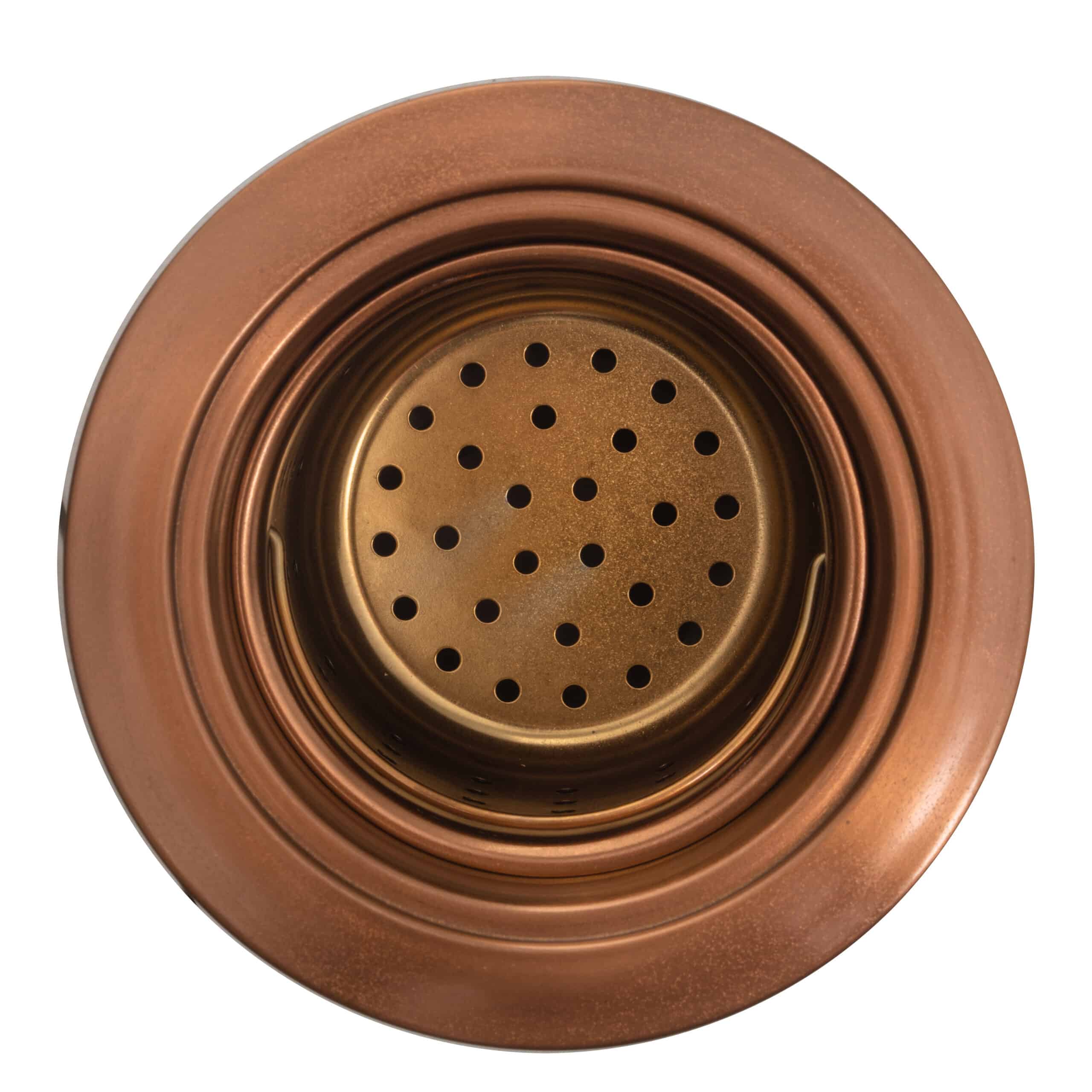 Copper Stainless Strainer Drain Assembly With Removable Basket & Lid Copper Stainless Strainer Drain Assembly With Removable Basket & Lid
