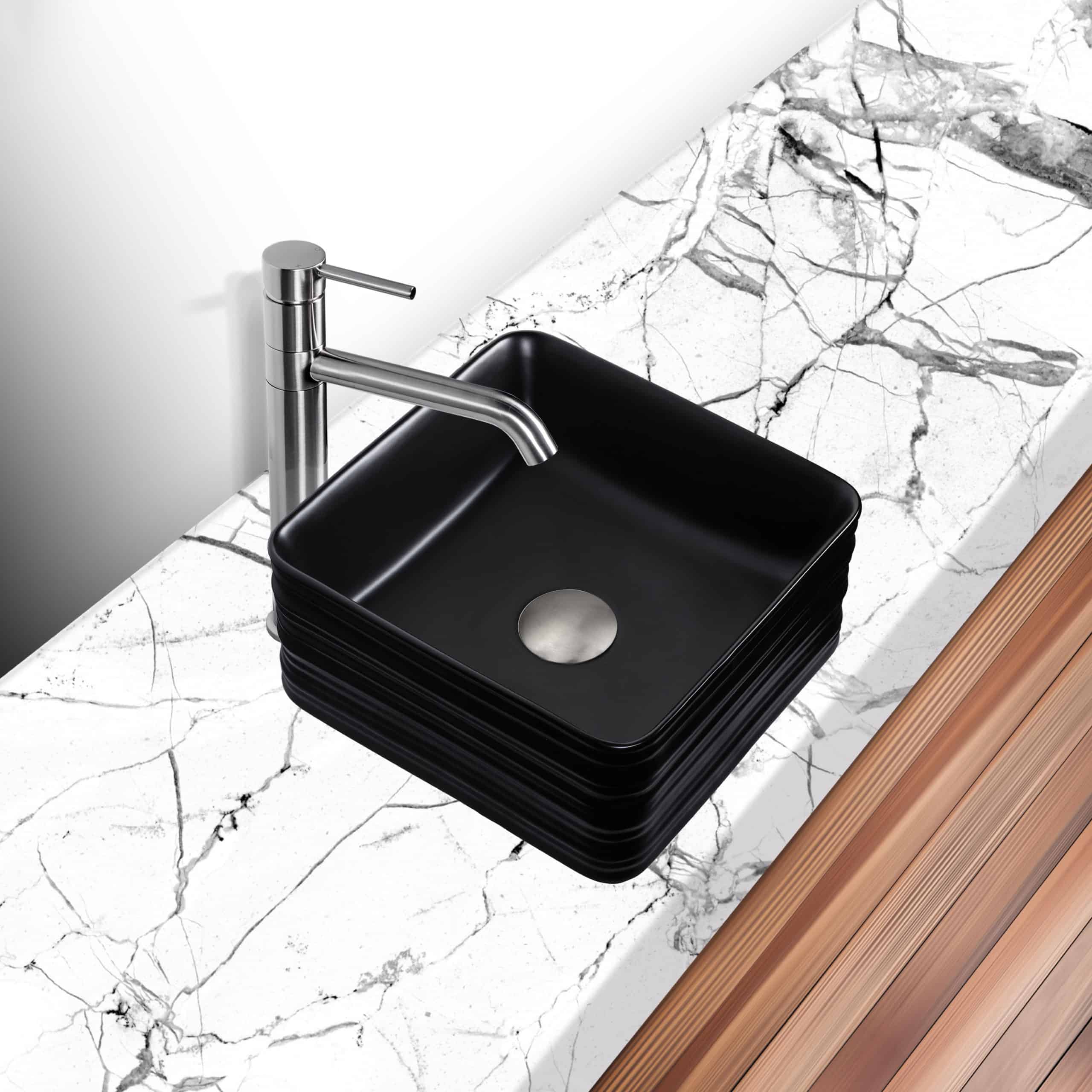 Matte Black Luxury Vessel Sink LV400 Strictly Kitchen & Bath