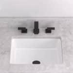 19-5/8″ x 15-5/8″ Twice-Poured Undermount Rectangle Bathroom Sink with Center Drain & Overflow UTR1713