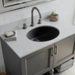 Round Oval Quartz Lavatory Bathroom Sink Q1916L