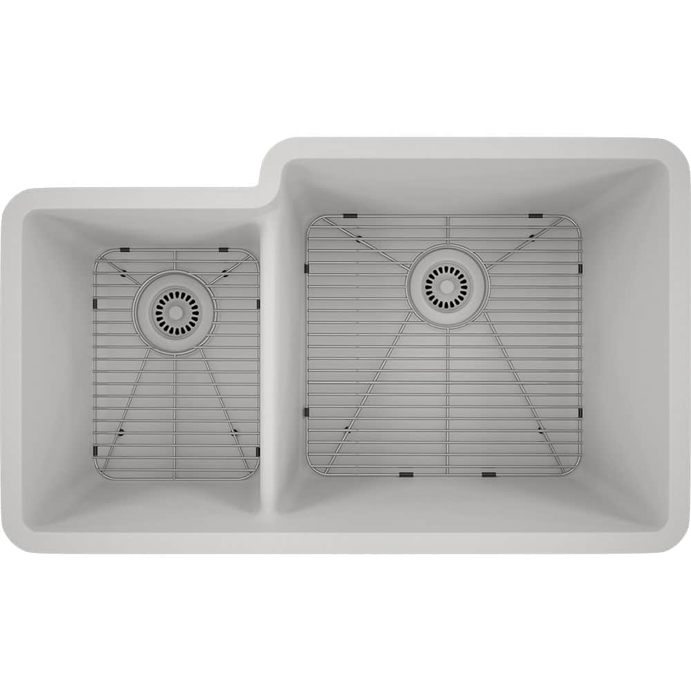 Stainless Steel Sink Grid Set For Q4060S Strictly Kitchen Bath   Q4060S White Top 1x1 Copy 