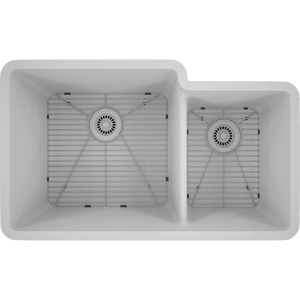 Stainless Steel Sink Grid Set For Q6040S Strictly Kitchen Bath   Q6040S White Top 1x1 Copy 