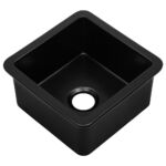 18" x 18" x 10" Fireclay Square Dual Mount Sink - FCD1818S