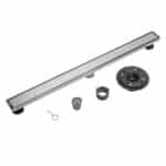 Modern Stainless Steel Linear Shower Floor Drain, Tile Insert