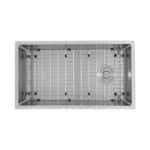 31-1/2" x 18" x 9" Modern + Industrial 16 Gauge Stainless Steel Undermount Single Bowl Kitchen Sink with Offset Drain 1/2" Radius - R100R-OF