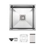 18" x 18" x 8" Stainless Steel Undermount Single Bowl 16 Gauge Bar and Prep Sink - (RB1818S)