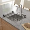 18" x 18" x 9" Stainless Steel Undermount Single Bowl 16 Gauge Bar and Prep Sink - (RB1818S) - Thumbnail Image 4