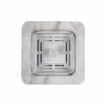 White Calacatta Marble Stainless Steel Strainer Drain for Square Drain Sinks by Strictly Sinks SD-WCM