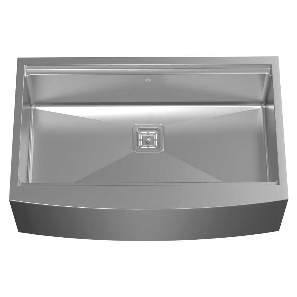 33″ x 21″ x 10″ Stainless Steel Apron Single Bowl Workstation 16 Gauge 1/2″ Radius Kitchen Sink - (SA3321WS) - Image 7