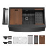 33″ x 21″ x 10″ Stainless Steel Apron Single Bowl Workstation 16 Gauge 1/2″ Radius Kitchen Sink - (SA3321WS) - Thumbnail Image 1