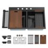 33″ x 22″ x 10" Stainless Steel Dual Mount Workstation Double Equal Bowl 16 Gauge Kitchen Sink - (TMR5050WS) - Thumbnail Image 3
