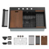 33″ x 22″ x 10" Stainless Steel Dual Mount Workstation Single Bowl 16 Gauge Kitchen Sink - (TMR100WS) - Thumbnail Image 3