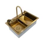 (NEW) 33" x 22" x 10" All-In-One Stainless Steel Drop-In 16 Gauge Single Bowl Workstation Kitchen Sink - 332210TMKSS