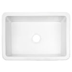 27" x 19"  White Fireclay Dual-Mount Kitchen /Laundry Sink (FCD2719-W)