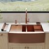 33″ x 21″ x 10″ Stainless Steel Apron Double Bowl Workstation 16 Gauge 1/2″ Radius Kitchen Sink - (SA33215050WS) - Thumbnail Image 30