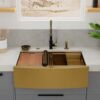 33″ x 21″ x 10″ Stainless Steel Apron Single Bowl Workstation 16 Gauge 1/2″ Radius Kitchen Sink - (SA3321WS) - Thumbnail Image 13