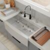 33″ x 21″ x 10″ Stainless Steel Apron Single Bowl Workstation 16 Gauge 1/2″ Radius Kitchen Sink - (SA3321WS) - Thumbnail Image 4