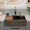 33″ x 21″ x 10″ Stainless Steel Apron Single Bowl Workstation 16 Gauge 1/2″ Radius Kitchen Sink - (SA3321WS) - Thumbnail Image 22