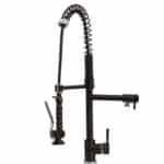 28" H Two Handle Coil Spring Pull-Down Kitchen Sprayer Faucet with Pot Filler KF200