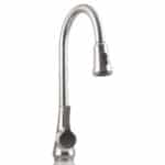 17" H Brushed Nickel High Arc Single Handle Pull-Down Kitchen Faucet KF1500