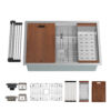 30" x 19-1/2" x 9" Stainless Steel Undermount Single Bowl 16 Gauge Workstation Sink - (N28WS) - Thumbnail Image 1