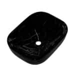 Nero Marquina Black Marble Design Porcelain Luxury Vessel Sink LV1700