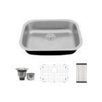 ADA Compliant 23-7/16″ x 17-11/16″ x 5-1/2″ Stainless Steel Single Bowl Kitchen Sink – D21-ADA
